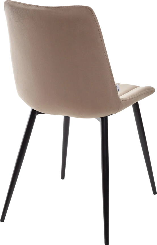 Стул Flip, мягкий, бежевый, велюр G108-74, черный каркас