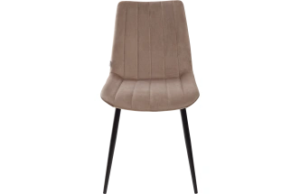 Стул Flip, мягкий, бежевый, велюр G108-74, черный каркас