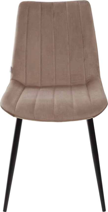 Стул Flip, мягкий, бежевый, велюр G108-74, черный каркас