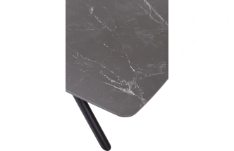 Кухонный стол раздвижной Rivoli 140, Matt Black Marble Solid Ceramic, Black