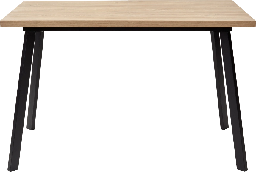 Кухонный стол раздвижной Фин 120, Дуб Канзас, черный каркас