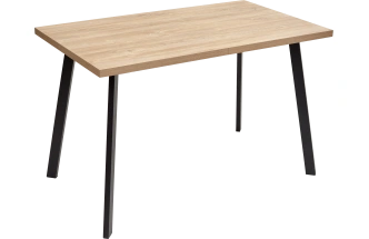 Кухонный стол раздвижной Фин 120, Дуб Канзас, черный каркас
