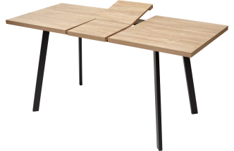 Кухонный стол раздвижной Фин 120, Дуб Канзас, черный каркас