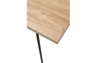 Кухонный стол раздвижной Фин 120, Дуб Канзас, черный каркас