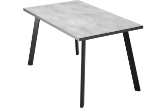 Кухонный стол раздвижной Форел 140, Цемент, Черный