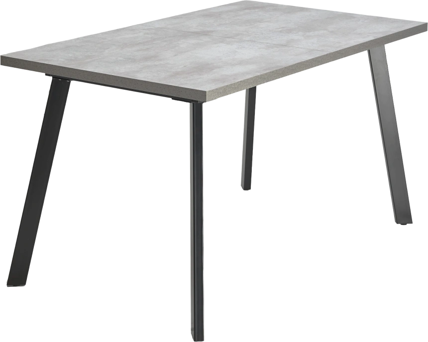Кухонный стол раздвижной Форел 140, Цемент, Черный