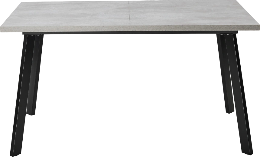 Кухонный стол раздвижной Форел 140, Цемент, Черный