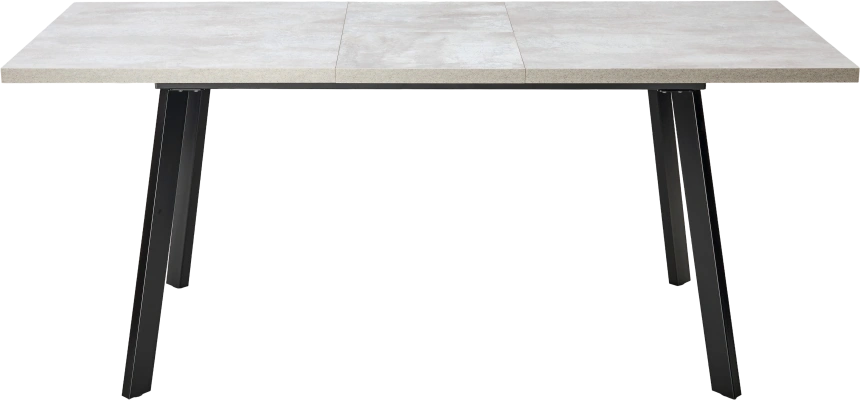Кухонный стол раздвижной Форел 140, Цемент, Черный