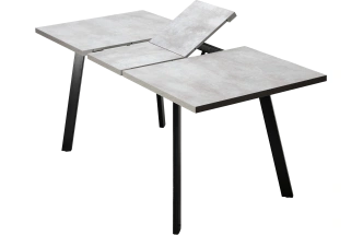 Кухонный стол раздвижной Форел 140, Цемент, Черный