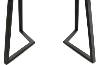 Кухонный стол Римини, белый, стекло, каркас черный