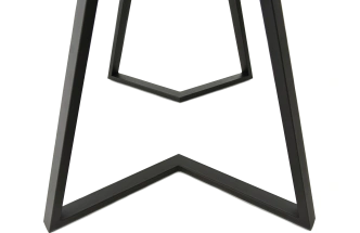 Кухонный стол Римини, белый, стекло, каркас черный