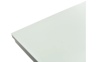 Кухонный стол Римини, белый, стекло, каркас черный