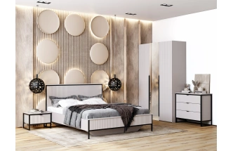 Кровать Нора 140, двуспальная, персидский жемчуг