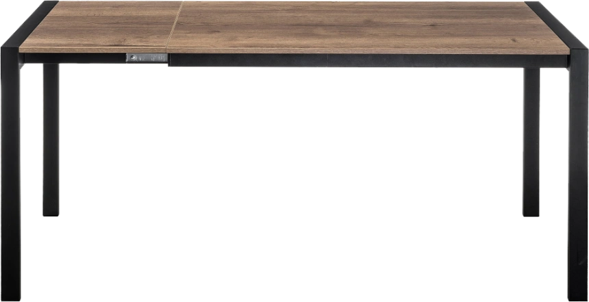 Кухонный стол раздвижной Центавр 120(160)x75, ЛДСП, дуб велингтон, каркас черный матовый