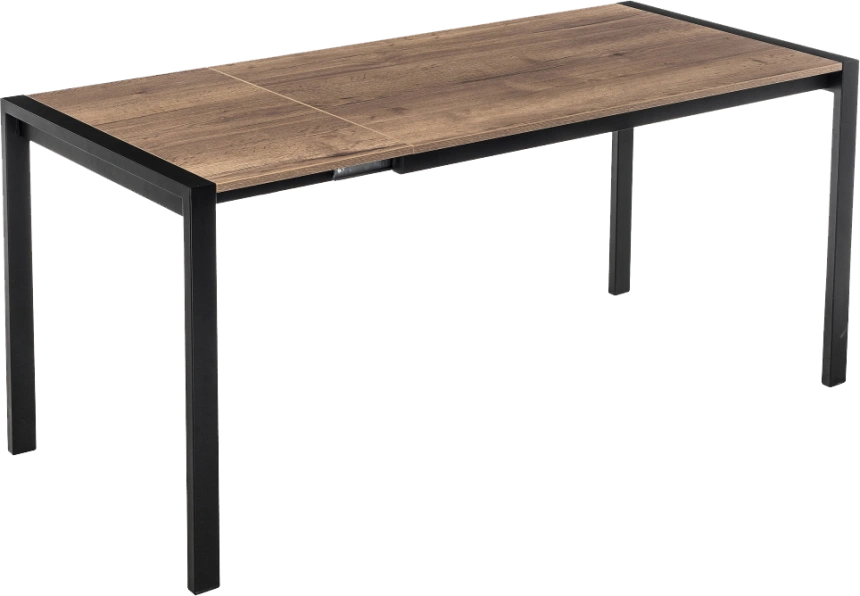 Кухонный стол раздвижной Центавр 120(160)x75, ЛДСП, дуб велингтон, каркас черный матовый