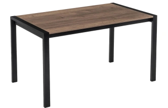 Кухонный стол раздвижной Центавр 120(160)x75, ЛДСП, дуб велингтон, каркас черный матовый