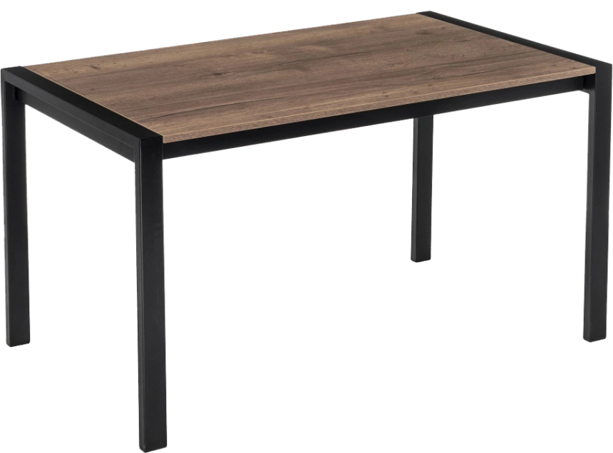 Кухонный стол раздвижной Центавр 120(160)x75, ЛДСП, дуб велингтон, каркас черный матовый