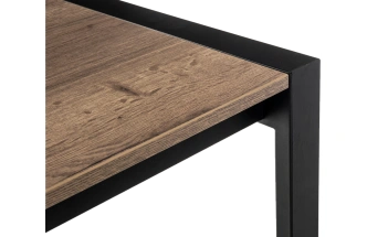 Кухонный стол раздвижной Центавр 120(160)x75, ЛДСП, дуб велингтон, каркас черный матовый