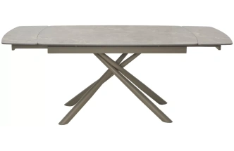 Кухонный стол раздвижной Rivoli 140, Matt Latte Stone Solid Ceramic, Taupe