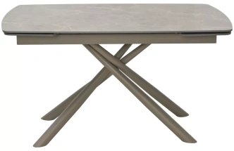 Кухонный стол раздвижной Rivoli 140, Matt Latte Stone Solid Ceramic, Taupe