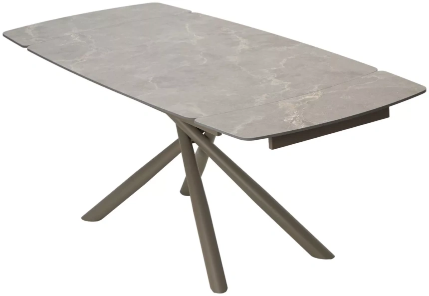Кухонный стол раздвижной Rivoli 140, Matt Latte Stone Solid Ceramic, Taupe