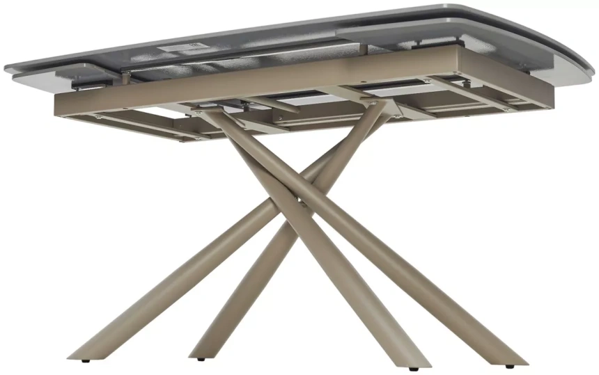 Кухонный стол раздвижной Rivoli 140, Matt Latte Stone Solid Ceramic, Taupe