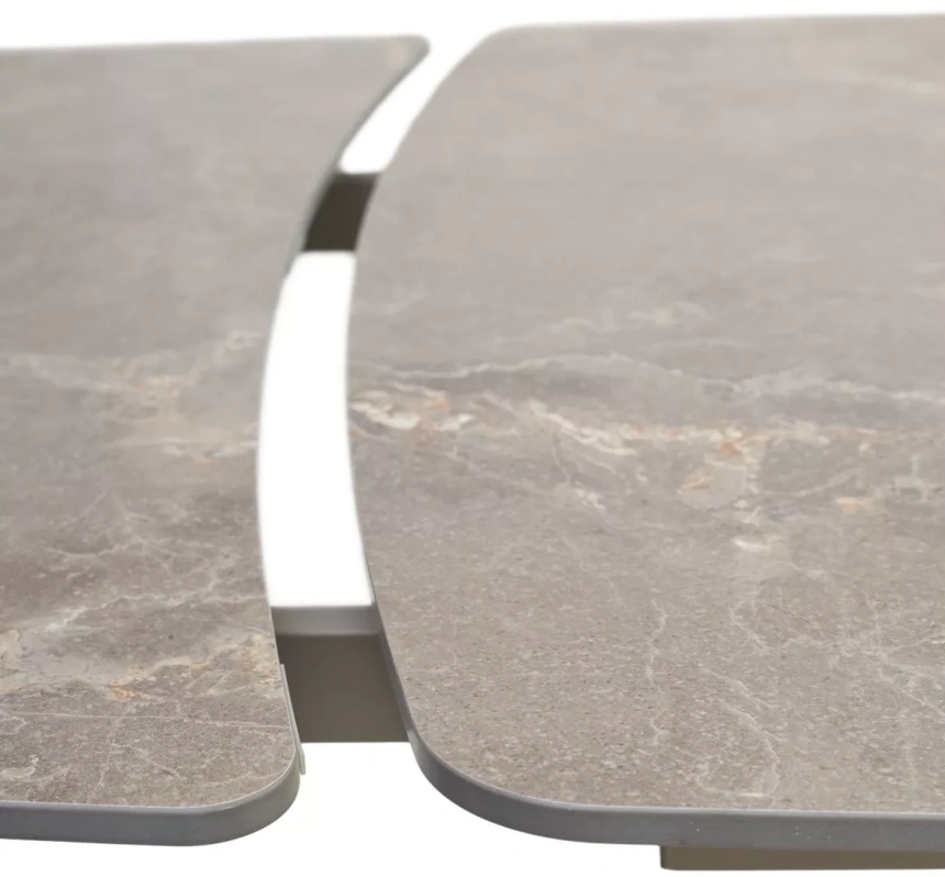 Кухонный стол раздвижной Rivoli 140, Matt Latte Stone Solid Ceramic, Taupe