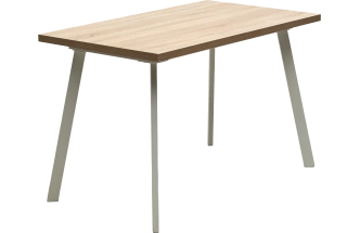 Кухонный стол раздвижной Фин 120, Дуб Бардолино, белый каркас