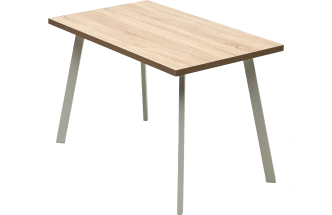 Кухонный стол раздвижной Фин 120, Дуб Бардолино, белый каркас