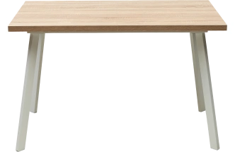 Кухонный стол раздвижной Фин 120, Дуб Бардолино, белый каркас