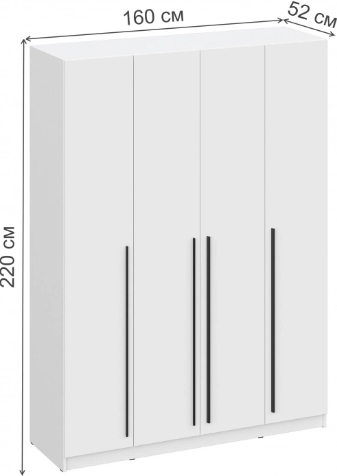 Шкаф гардеробный Бирма ШК-1600, белое дерево / белое дерево
