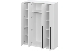 Шкаф гардеробный Бирма ШК-1600, белое дерево / белое дерево