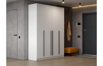 Шкаф гардеробный Бирма ШК-1600, белое дерево / белое дерево