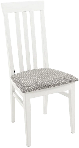 Стул Марио, деревянный, ажур 149/3 жаккард, каркас эмаль белая