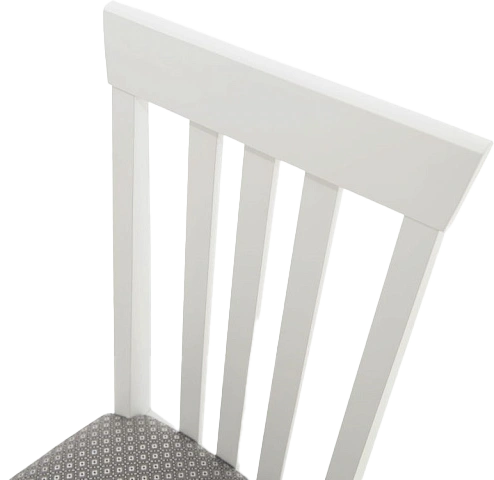 Стул Марио, деревянный, ажур 149/3 жаккард, каркас эмаль белая