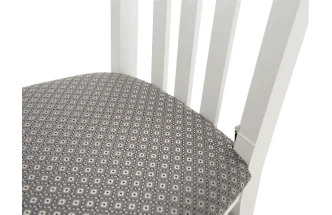 Стул Марио, деревянный, ажур 149/3 жаккард, каркас эмаль белая
