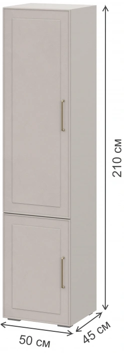 Шкаф двухдверный Мотру П-500, распашной с полками, кашемир / шампань