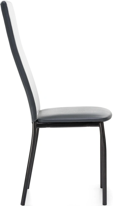 Стул Mirilis, на металлокаркасе, белый полимер / серый полимер / темный мусс