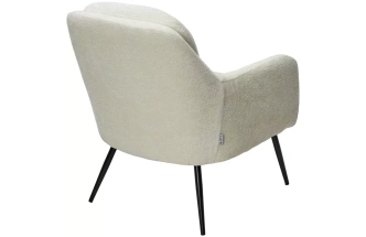 Стул-кресло Argos, 3018-01 белый, шенилл, черный каркас