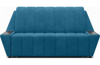 Диван прямой Канзас 140, модель 065, Maxx 754 (синий) / венге
