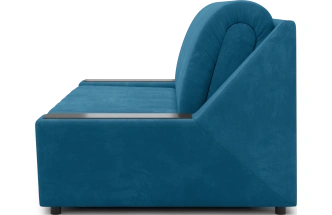 Диван прямой Канзас 140, модель 065, Maxx 754 (синий) / венге