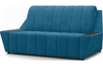 Диван прямой Канзас 140, модель 065, Maxx 754 (синий) / венге