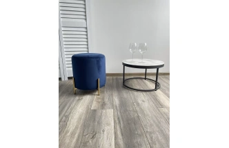 Пуф Rice, Bluvel-86 navy blue / gold