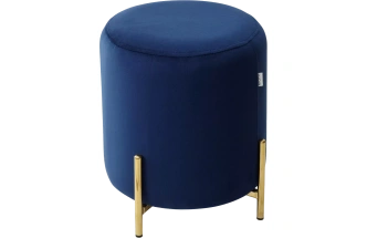 Пуф Rice, Bluvel-86 navy blue / gold