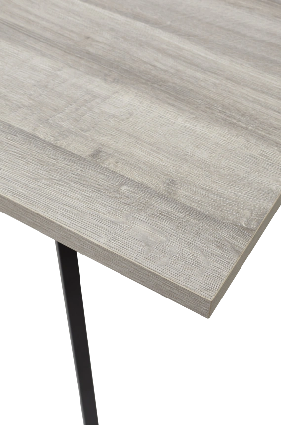 Кухонный стол раздвижной Фин 120, Дуб Шерман серый, черный каркас