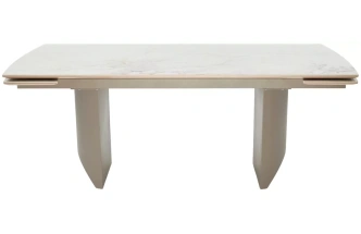 Обеденный раздвижной стол Пуанто 200, Brecha Crema Elegance, керамика, латте каркас 