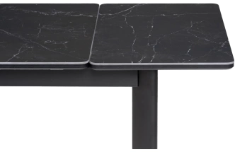 Кухонный стол раздвижной Кина, 90(130), керамика, shakespeare black, каркас черный