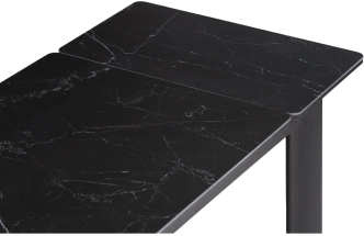 Кухонный стол раздвижной Кина, 90(130), керамика, shakespeare black, каркас черный