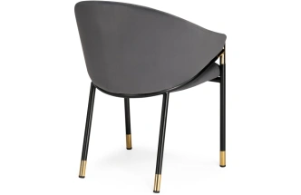 Стул Molton, мягкий, серый / чёрный / золотой