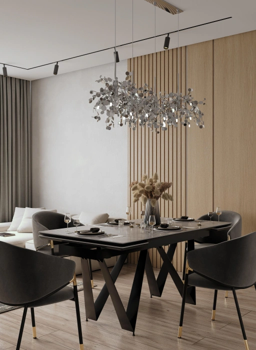 Стул Molton, мягкий, серый / чёрный / золотой